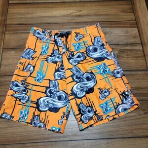 Hurley Boys Orange Microphone Board Shorts - Size 14